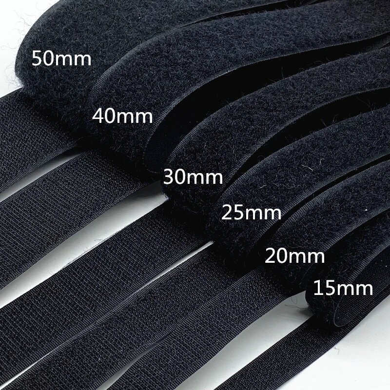 5Meters/pairs 20-50mm Non-adhesive Hook and Loop fastener Tape Sewing-on the hooks adhesive Magic tape DIY