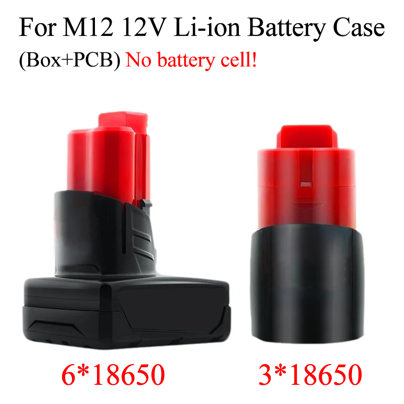 3*18650 6*18650 For M12 Lithium Battery Case Storage Box Protection Circuit Board for Milwaukee 12V Li-ion Battery PCB Housings