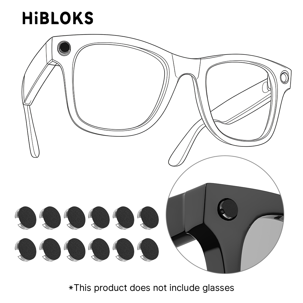 HIBLOKS Sticker For Ray-Ban Meta Wayfarer RW4012 Skyler Headliner (GEN2) & Oakley Meta HSTN Smart Glasses Led Anti Glare Sticker