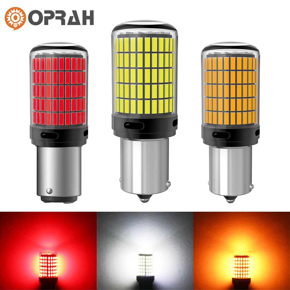 1pcs Super Bright LED Lights 1156 PY21W BAU15S P21W BA15S T20 7440 W21W WY21W High Power 4014SMD Canbus For Car Signal Lamp 12V