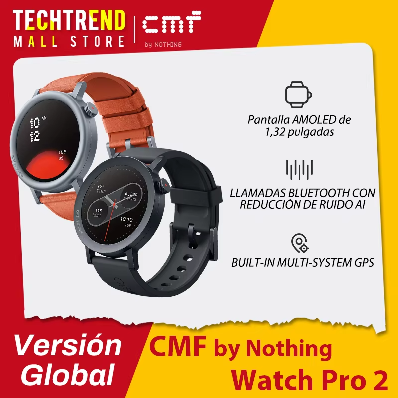 Global Version CMF by Nothing Watch Pro 2 1.32" AMOLED Display Bluetooth Calls with AI Noise Reduction CMF Watch Pro 2