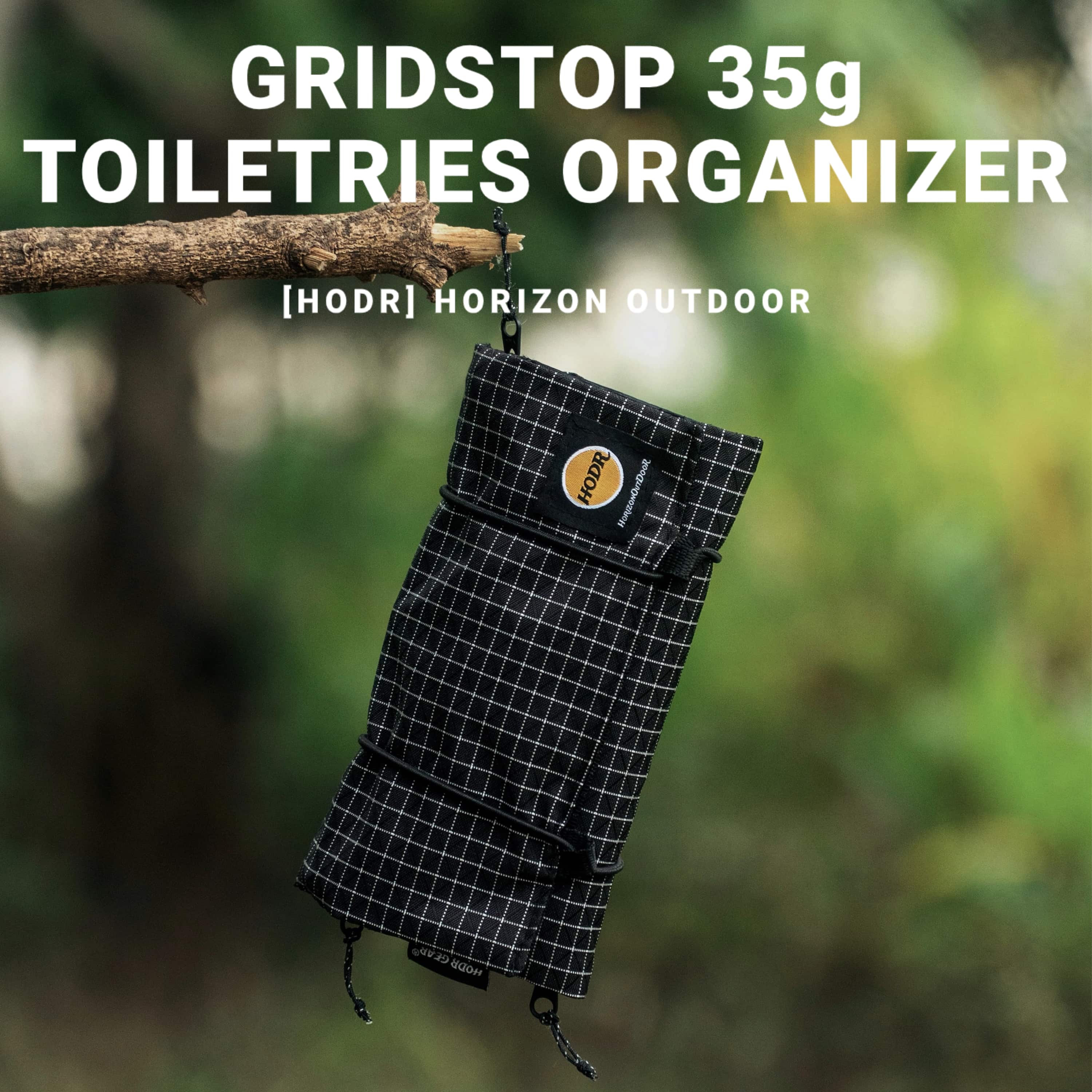 HODRGEAR Ultralight Toiletries Organizer UHMWPE Gridstop | 35g Roll-Up Mesh Pouch | YKK Zippers | Hiking & EDC Storage UL GEAR