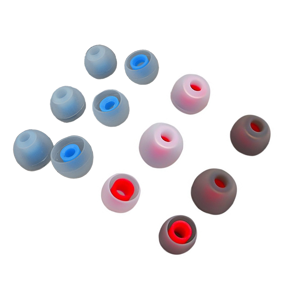 Ivinxy 12pcs Layer Silicone In-Ear Earphone Covers Cap Replacement Earbud Bud Tips Earbuds Eartips Earplug Ear Pads Cushion