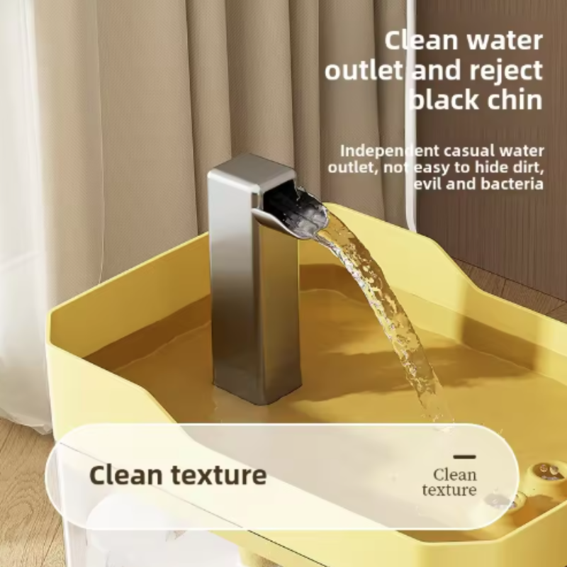 q USB Cat Water Fountain with Auto Filter Transparent Anti-Dry Burning Recirculating Dispenser Includes Pump for Cats