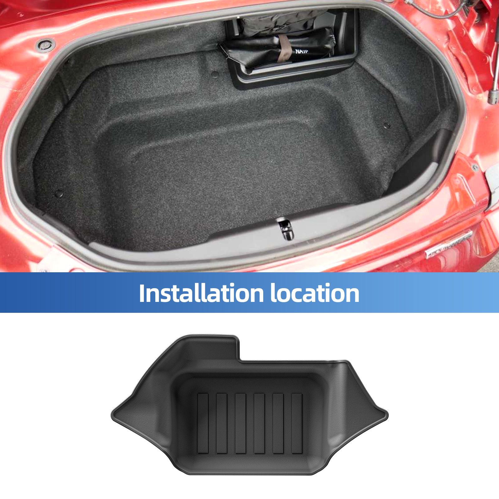LUCKEASY for Mazda MX-5 Miata MX5 Mazda Roadster 2016-2024 Car Trunk Mat Protective Mat Car Interior Accessories Cargo Liner Pad