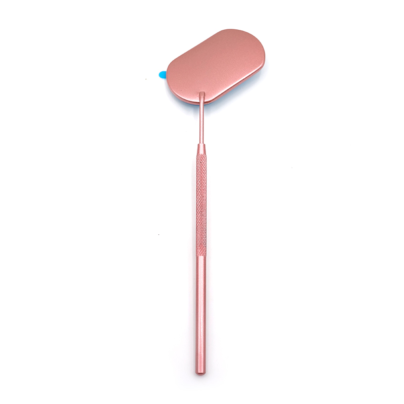 1 Pc Multi Colors Stainless Steel Multifunction Checking Oval Lash Mirror Eyelashes Extension Beauty Makeup Portable Mirror Tool Pink