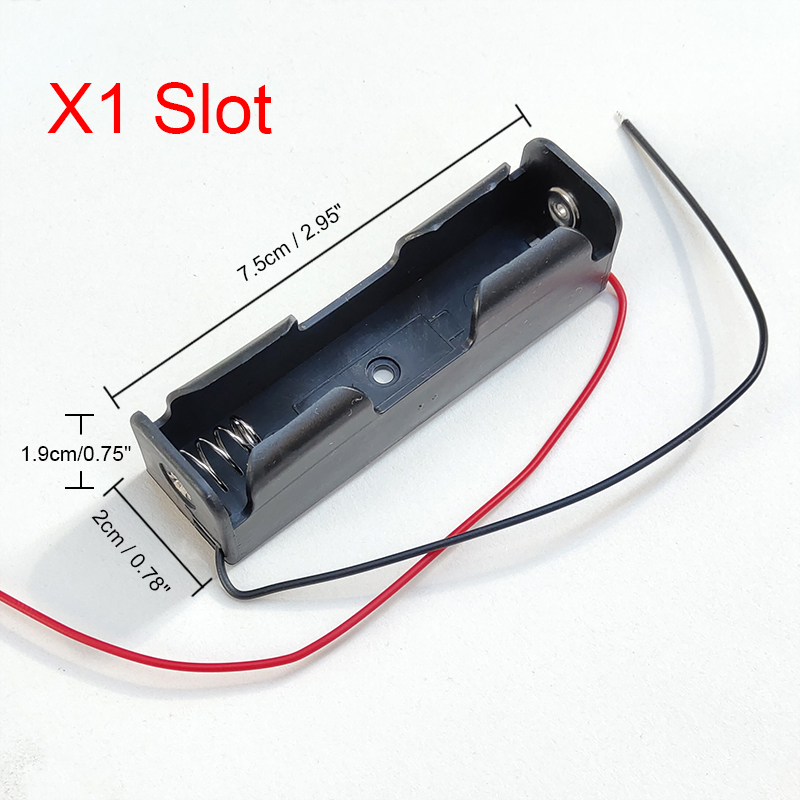 New 18650 Power Bank Cases 1X 2X 3X 4X 18650 Battery Holder Storage Box Case 1 2 3 4 Slot Batteries Container With Wire Lead X1 Slot