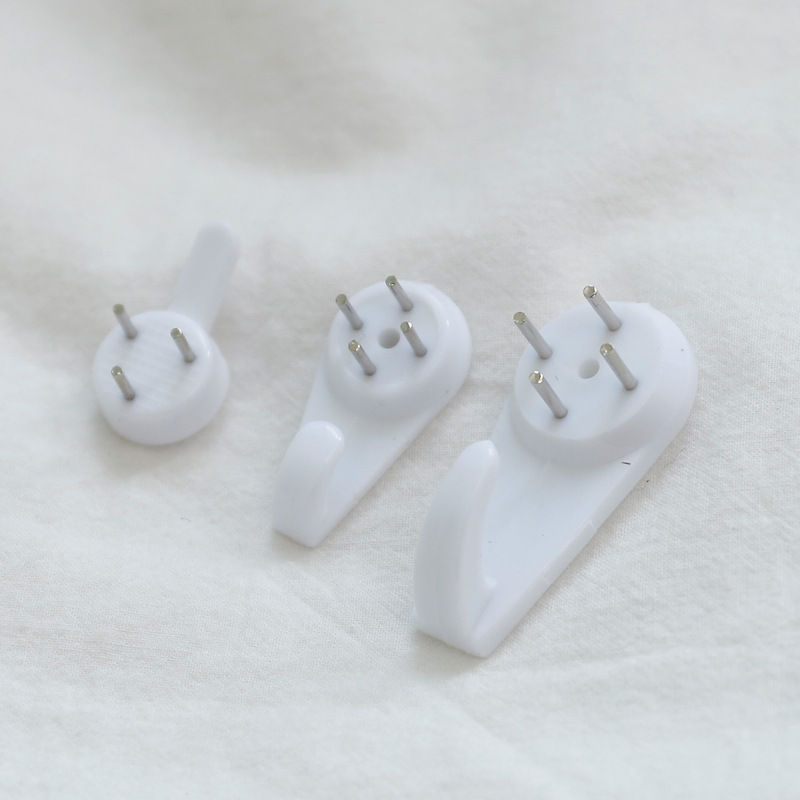 10Pcs Wall Decoration Installation Seamless Hooks Nail Kitchen Living Room Bedroom Home Daily Hanging Wall Invisible Hook White