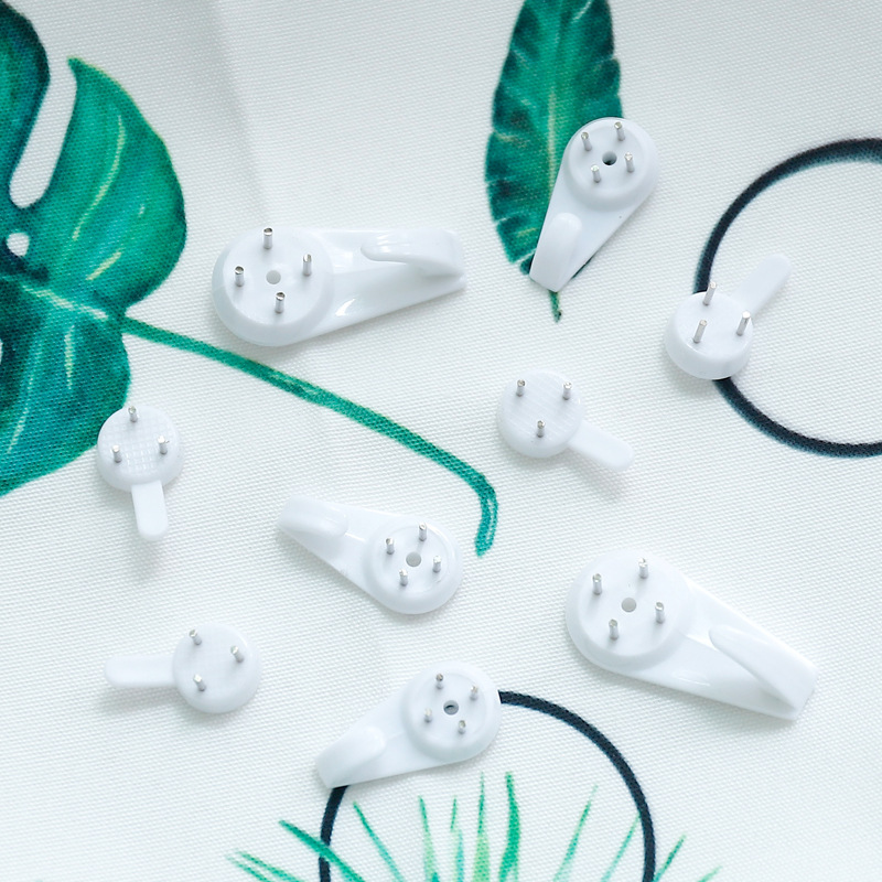 10Pcs Wall Decoration Installation Seamless Hooks Nail Kitchen Living Room Bedroom Home Daily Hanging Wall Invisible Hook White