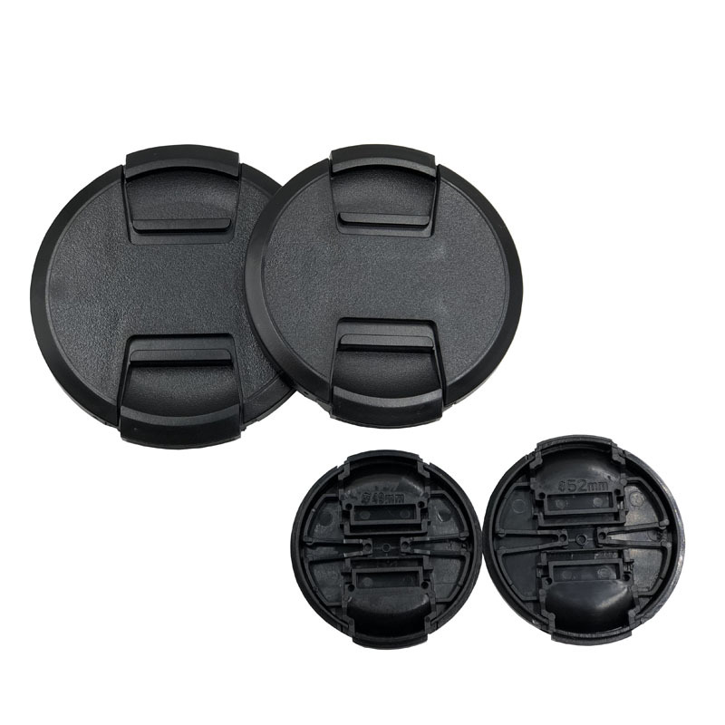 High-quality 40.5 49 52 55 58 62 67 72 77 82mm center pinch Snap-on cap cover for all camera Lens