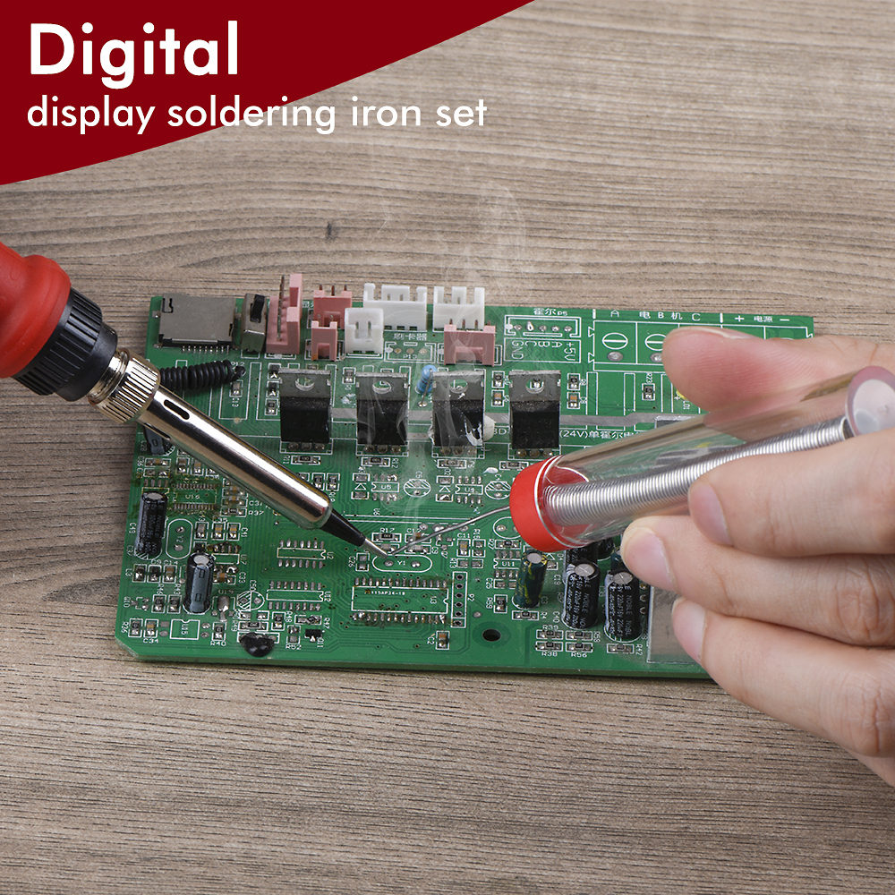 JCD 80W Soldering Iron 908U Update Multi-function Button Adjustable Temperature Soldering Station LCD Lighting Display Iron 908