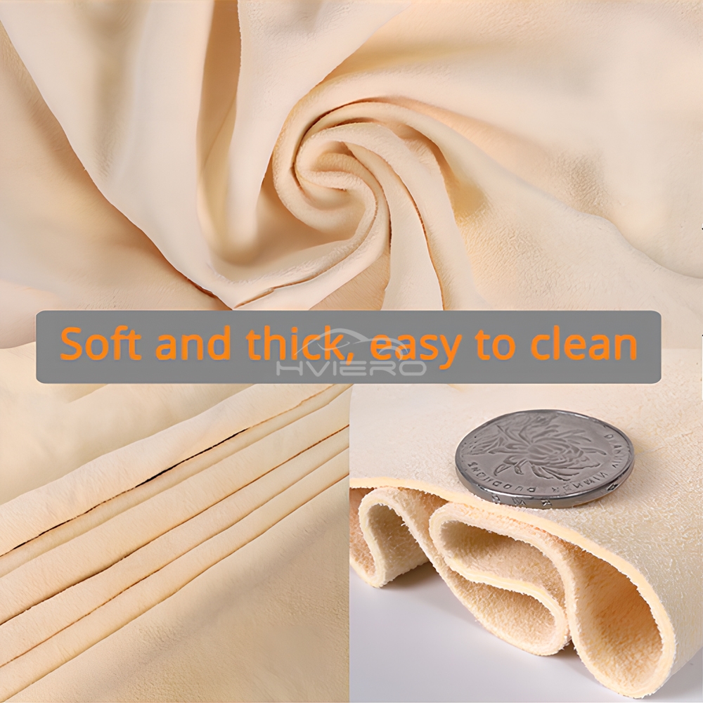 40X70cm Free Shape Cleaning Genuine Leather Cloth Car Auto Home Care Motorcycle Natural Drying Chamois Approx Water Absorption