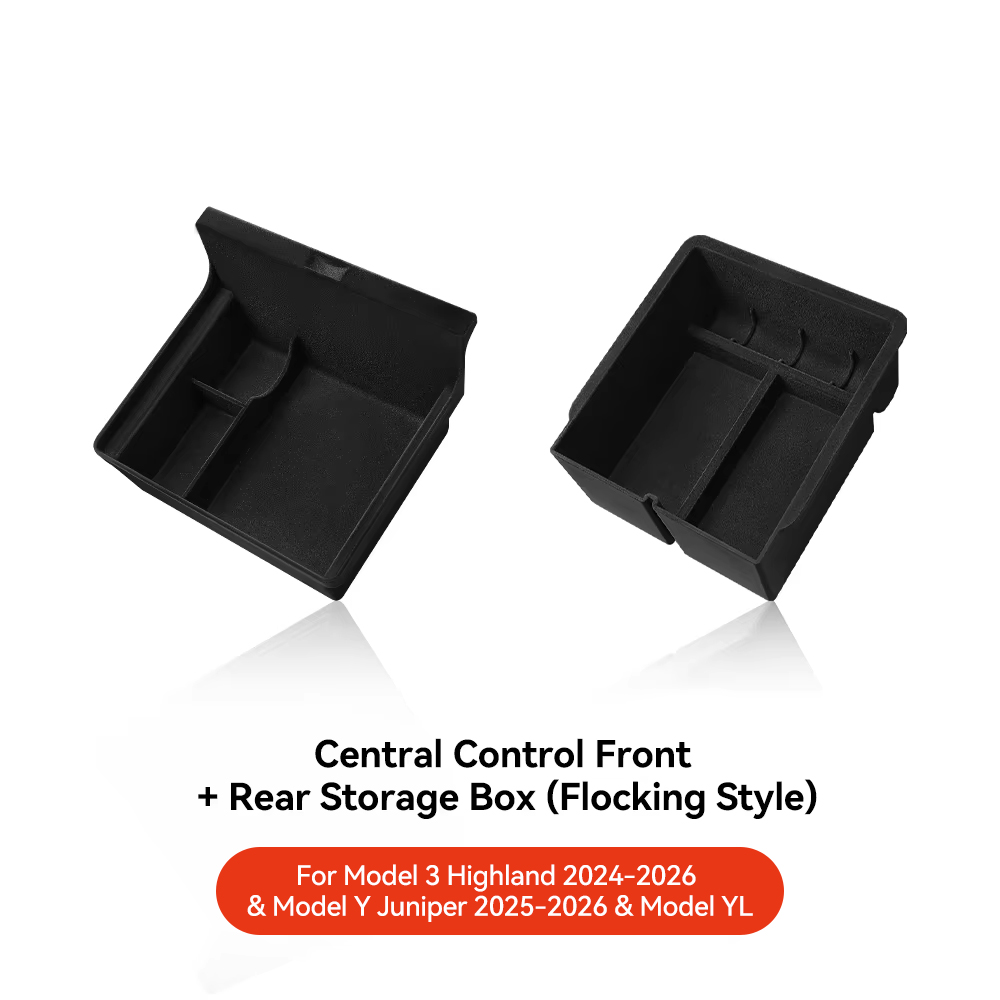 For Tesla Model 3/Y/YL Highland Juniper 2026 Center Armrest Hidden Storage Box Cup Holder Console Organizer Box Accessories M3Y YL 2025 2026 2PC / China Mainland