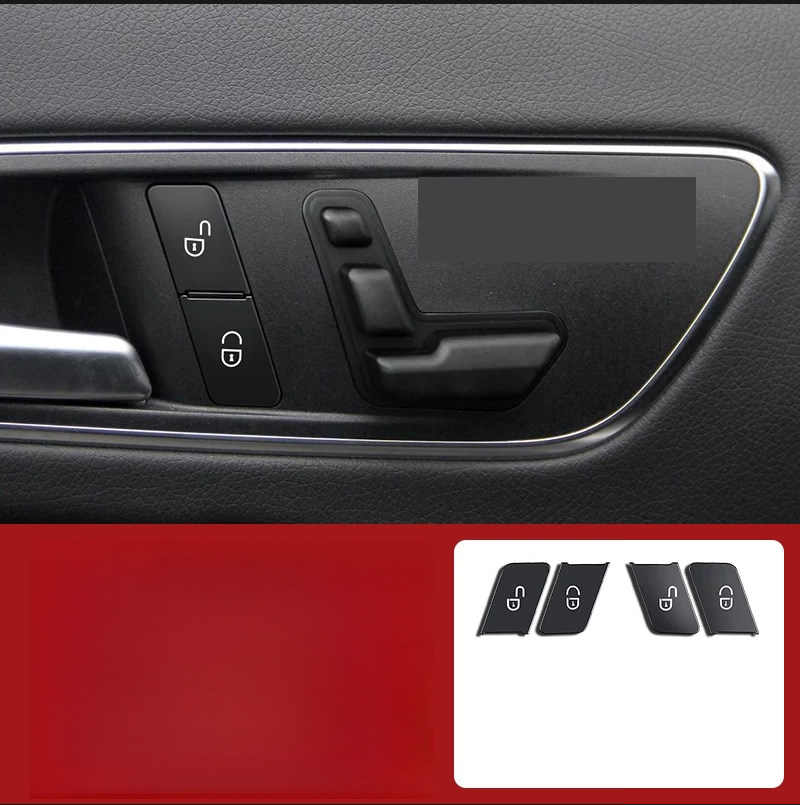 1 Set Car Door Lock Unlock Switch Button Cover For Mercedes For Benz C Class W204 20072014 For E Class W212 20102015 ( 4 Door)