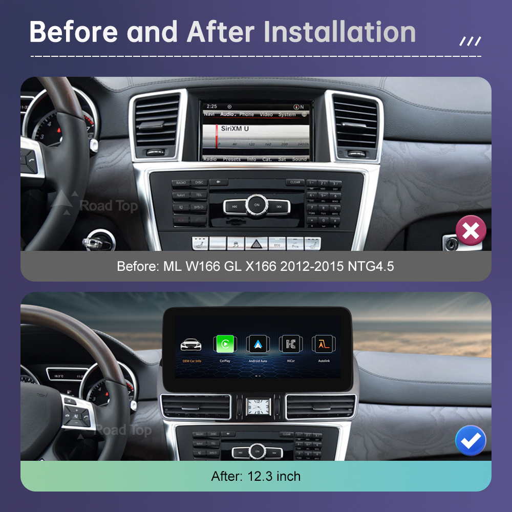 Linux Touch Screen Car Radio for Mercedes Benz ML W166 ML350 GL X166 2012-2015 GPS With Carplay Android Auto Airplay Mirroring