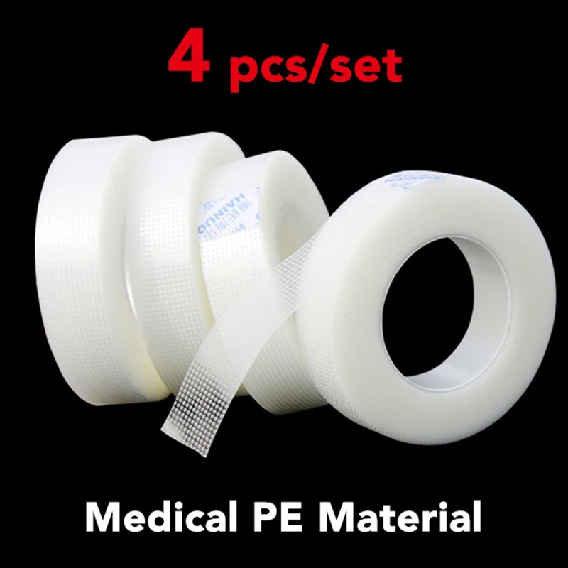 Anti-allergy 4 Rolls PE Eye Tapes Eyelash Extension Tape for Lash  Breathable Micropore Fabric Easy Tear Eye Make Up Tools