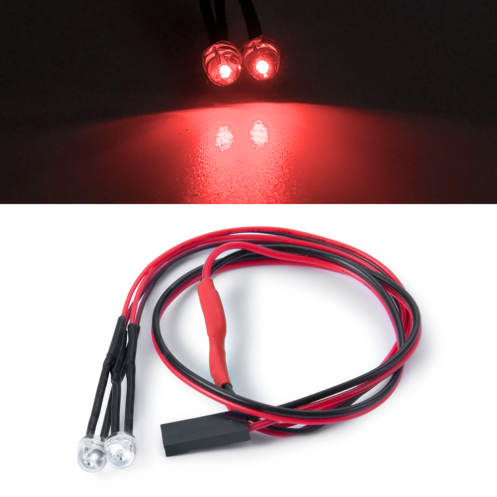 MIBIDAO RC Car LED Lights Spotlight Red/White/Yellow/Green Decoration Lamp Headlight for 1/10 RC Crawler Car Axial SCX10II 90046