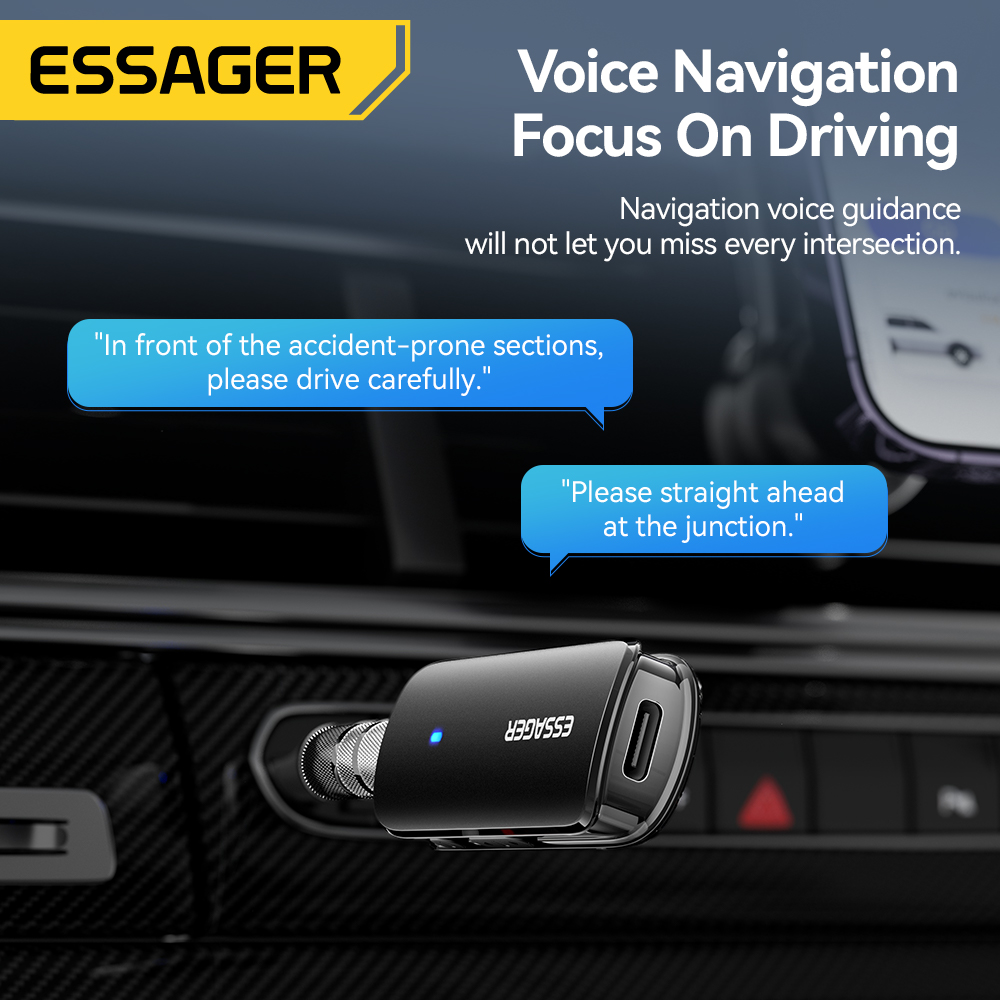 Essager Multifunctional Bluetooth 5.3 Adapter 3.5mm Jack Aux Wireless Adapter Stereo for Earphones Phones TV Car Audio Receiver