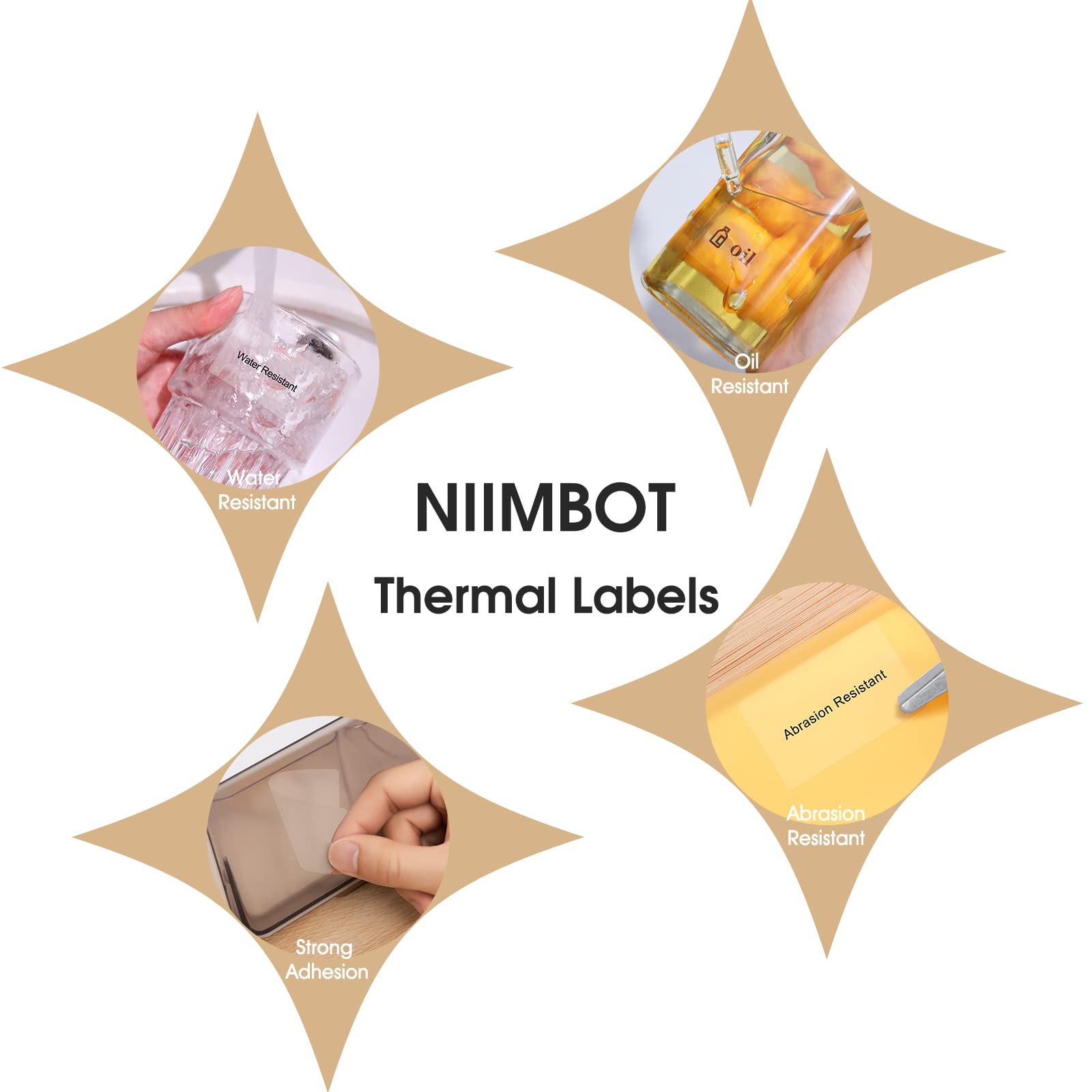 Original Niimbot B21/B3S/B1/B203 Color White Transparent MERRY Christmas Label Waterproof Price Tag Gift Festival Decorative