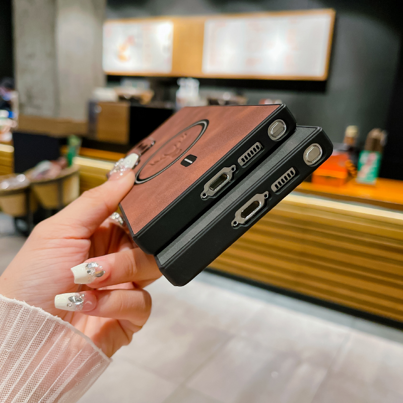 Luxury Leather For Magsafe Magnetic Wireless Charging Phone Case For Samsung S26 Ultra S24 S23 S21 S22 S25 Note 20 Ultra Plus FE