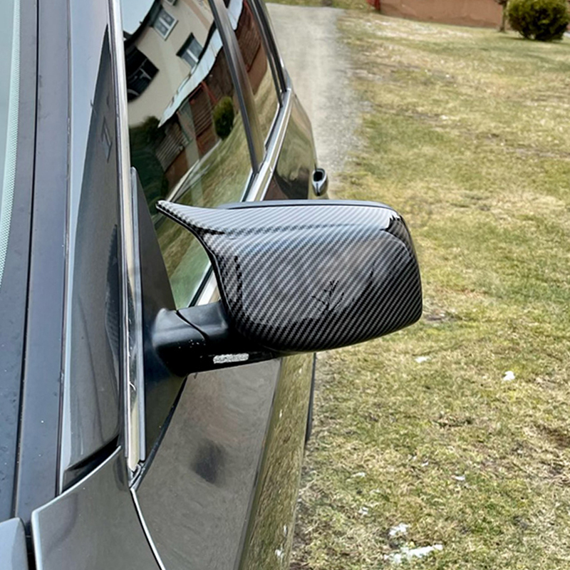 Carbon Fiber Car Rear View Door Wing Mirror Side Mirror Cover Caps Shell Case for BMW E60 E61 E63 E64 5 Series Model 2004-2010