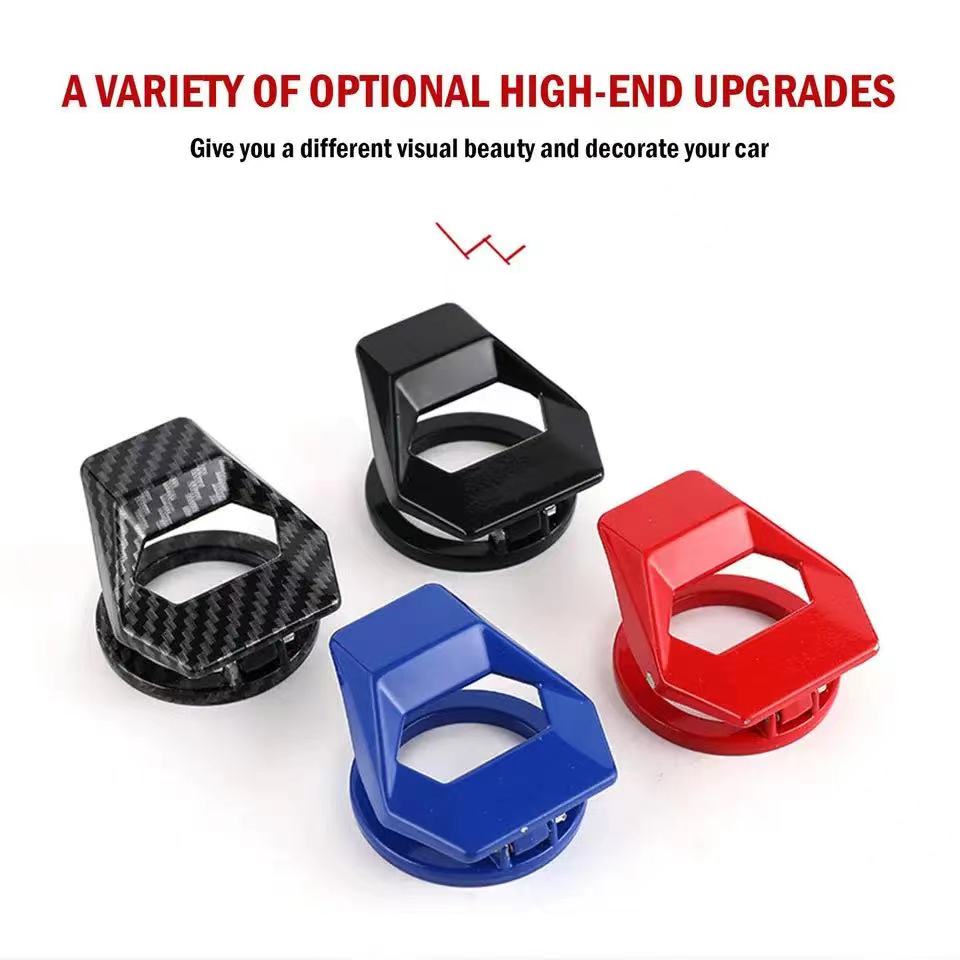 new Car Engine Start Stop Switch Button Cover Decorative Auto Accessories Push Button Sticky Cover Car Interior Car-Styling