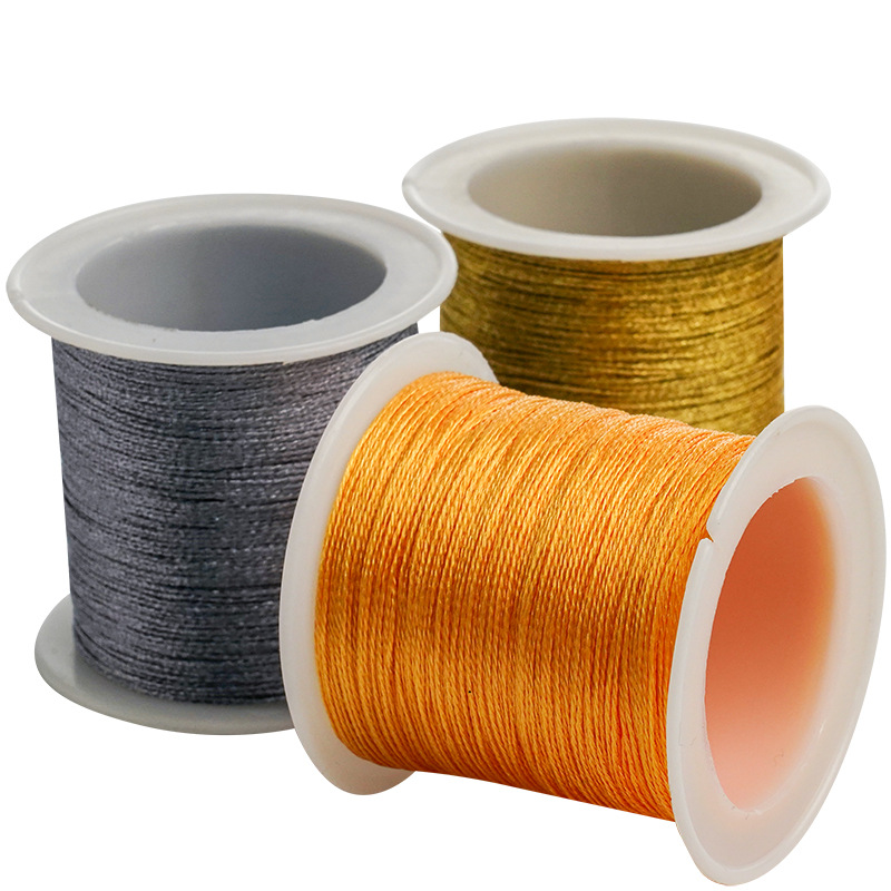 0.2mm/100m Nylon Rose Gold Silver Beading Thread Cord String for DIY Making Bracelet Necklace Handmade Macrame Craft Accessories