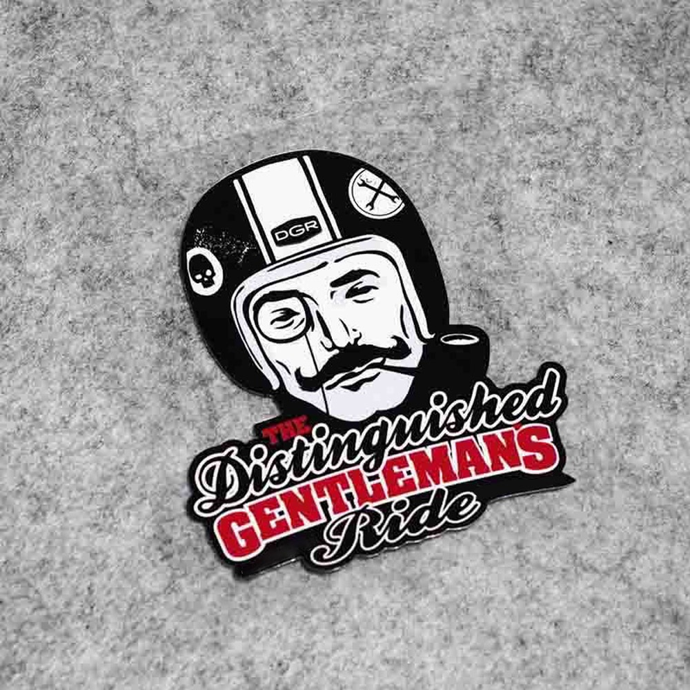 Retro the Distinguished Gentleman's Ride Cafe Rider Reflective Motorcycle Sticker Decor Motor Bike Body Helmet Decal Accessories
