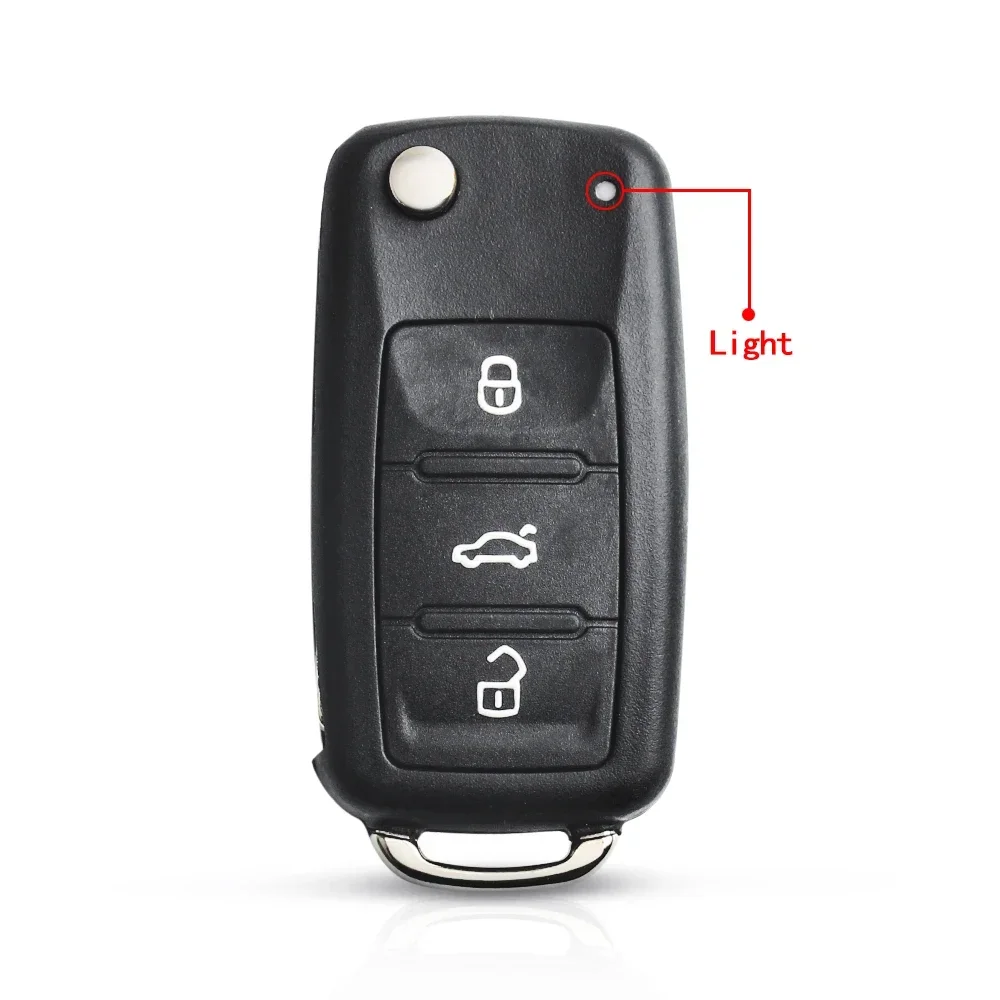 KEYYOU Flip Remote Folding Key Shell Case For VW VOLKSWAGEN Tiguan Golf Sagitar Polo MK6
