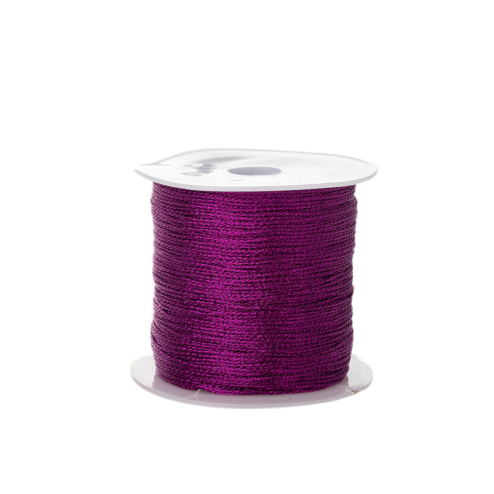 0.2mm/100m Nylon Rose Gold Silver Beading Thread Cord String for DIY Making Bracelet Necklace Handmade Macrame Craft Accessories Purple / .2mmX100m