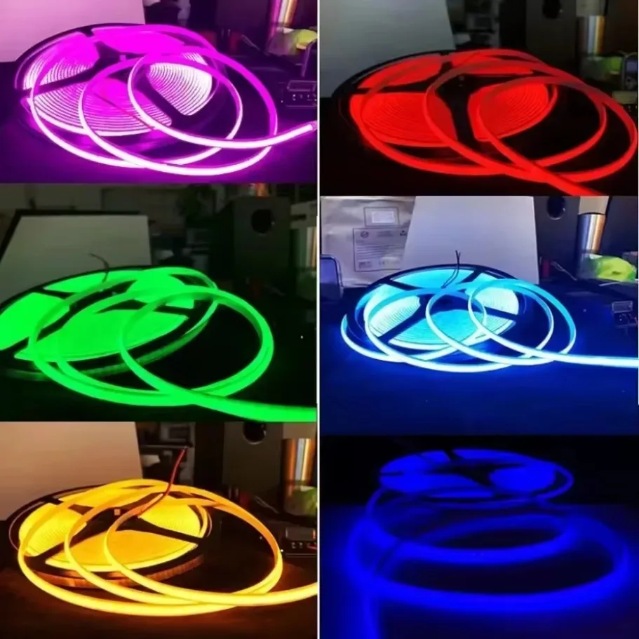 1-5M USB LED Strip Light 5V 320LEDs/M COB Touch Sensor Dimmable Lamp Tape DIY Mirror Backlight TV Kitchen Room Night Lighting
