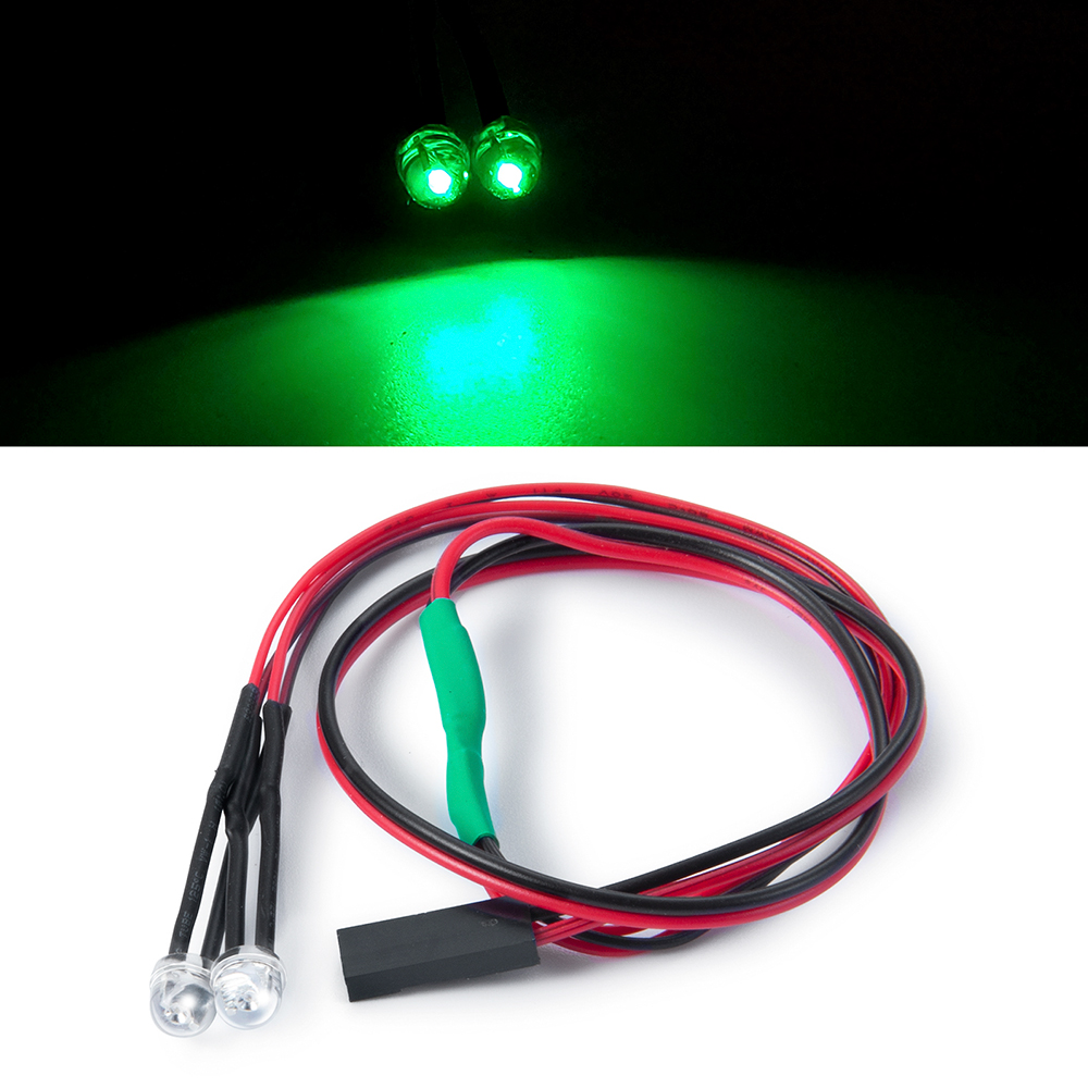 MIBIDAO RC Car LED Lights Spotlight Red/White/Yellow/Green Decoration Lamp Headlight for 1/10 RC Crawler Car Axial SCX10II 90046