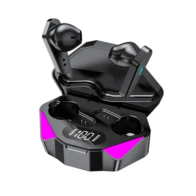 NEW X15 TWS Earphones Bluetooth Wireless Gamer Headphones 65ms Low Latency Earbuds Fone Gamer Headset Gamer with Mic X15black