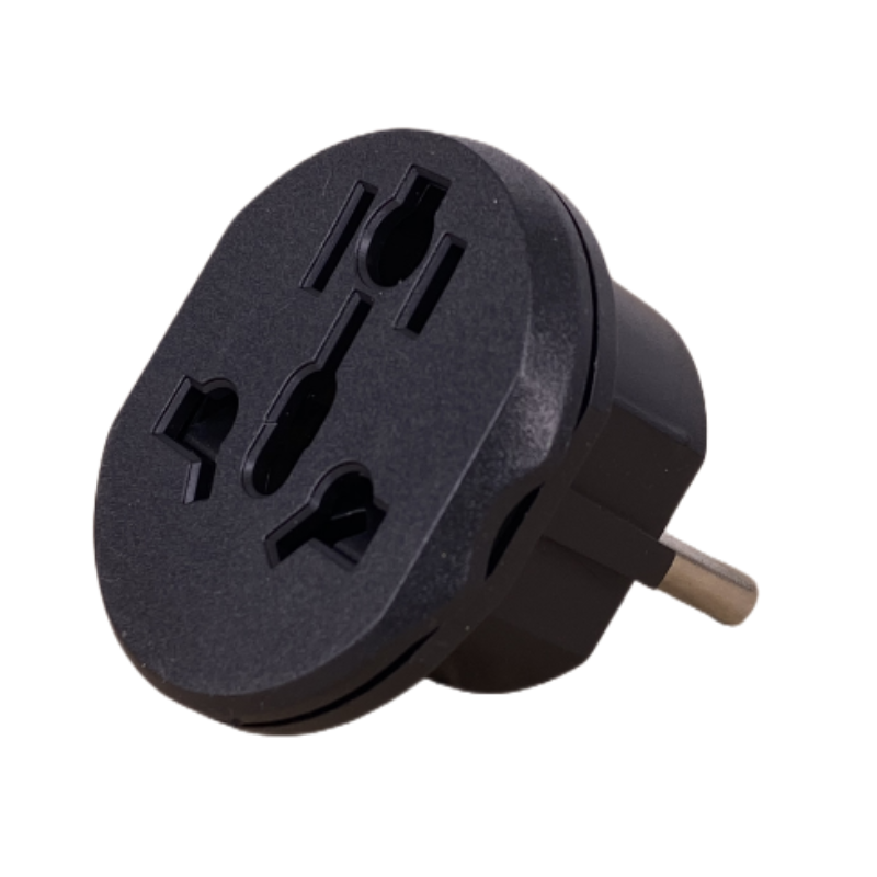 16A Universal EU Travel Adapter Euro Converter UK US AU to EU AC Power Socket Plug Travel Charger Adapter Converter 250V black