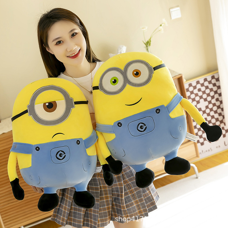 Cute Minions Movie Periphery Yellow Plush Bob Plush Stewart Plush Toy Jeans Plush Doll Pillow Decoration Kids Birthday Gift