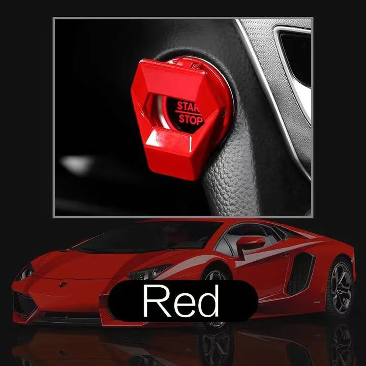 new Car Engine Start Stop Switch Button Cover Decorative Auto Accessories Push Button Sticky Cover Car Interior Car-Styling Red