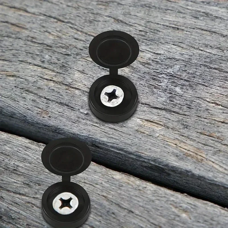 5/100PCS Hinged Plastic Screw Cap Cover Nuts Fold Snap Protective Cap Button Screw Wood Furniture Decorative Nuts Bolts Hardware