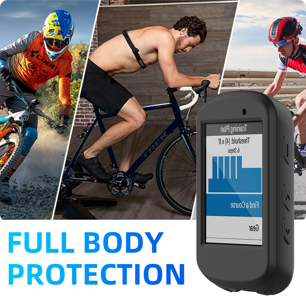 2Pcs Tempered Glass + Silicone Case for Garmin Edge 850 550 840 540 530 830 1040 130 Plus GPS Stopwatch Screen Protector Cover