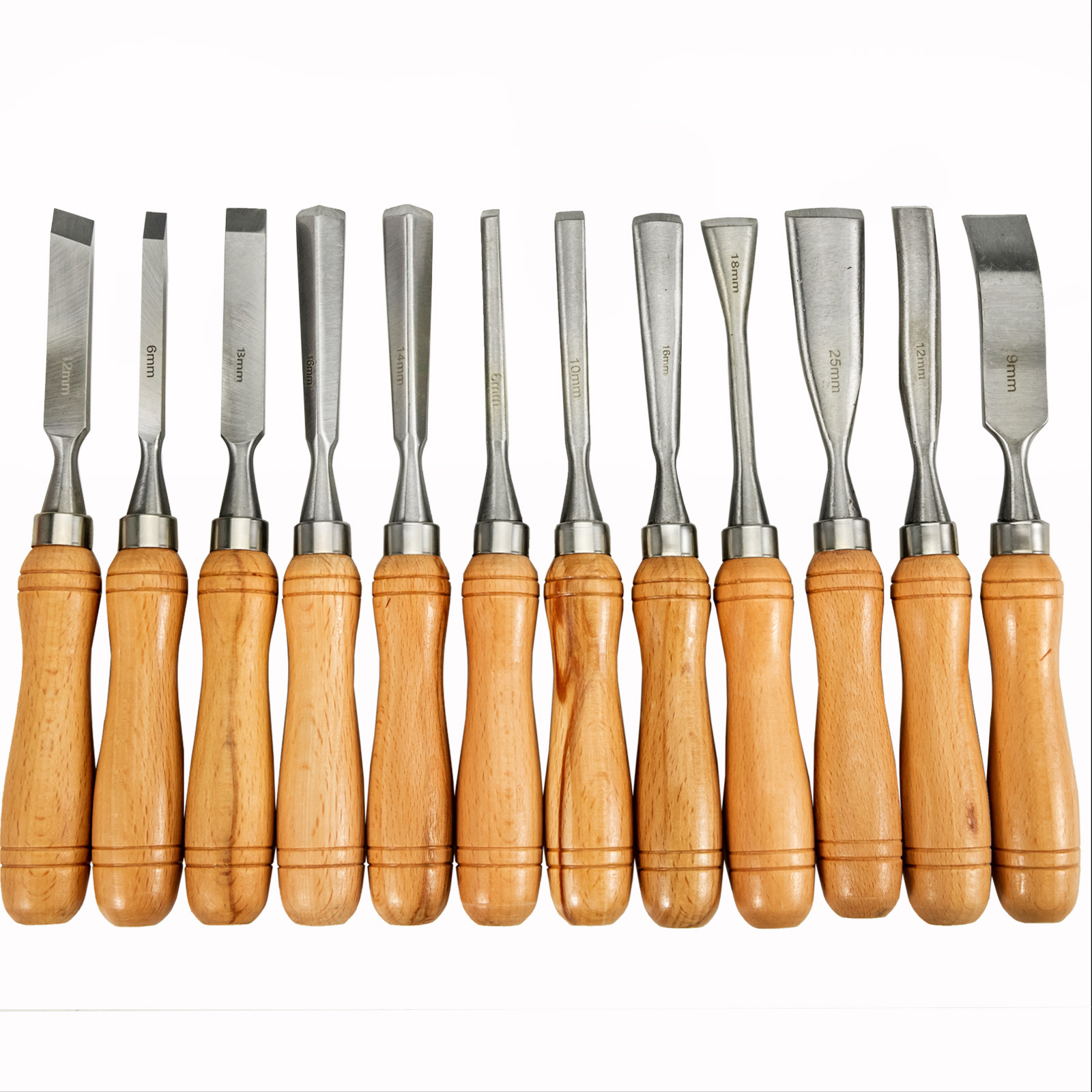 SucceBuy 12PCS Wood Carving Hand Chisel Set Lathe Knife DIY Turning Woodworking Professional Gouges Woodcraft Carpentry Tools PCS / CZECH REPUBLIC