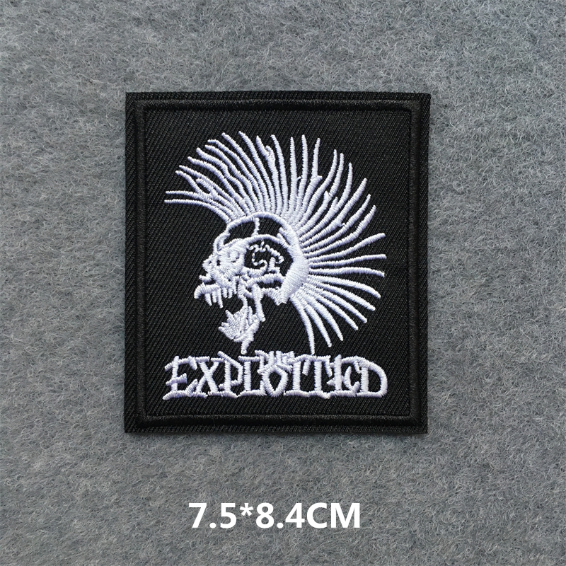 Band Rock Clothes Badges Iron On Patches Appliques Embroidered Music Punk Stripes for Clothes Jacket Jeans Diy Decoration