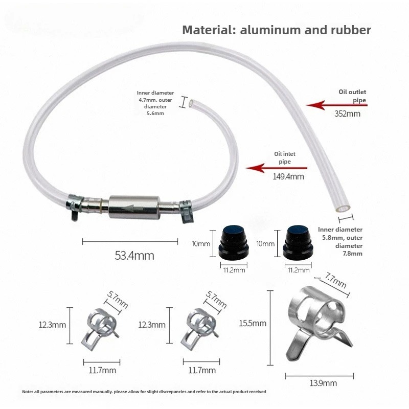 Car Clutch Brake Bleeder Hose Hydraulic Clutch One Way Valve Tube Bleeding Tool Replacement Adapter Kit Auto Accessories Upgraded version