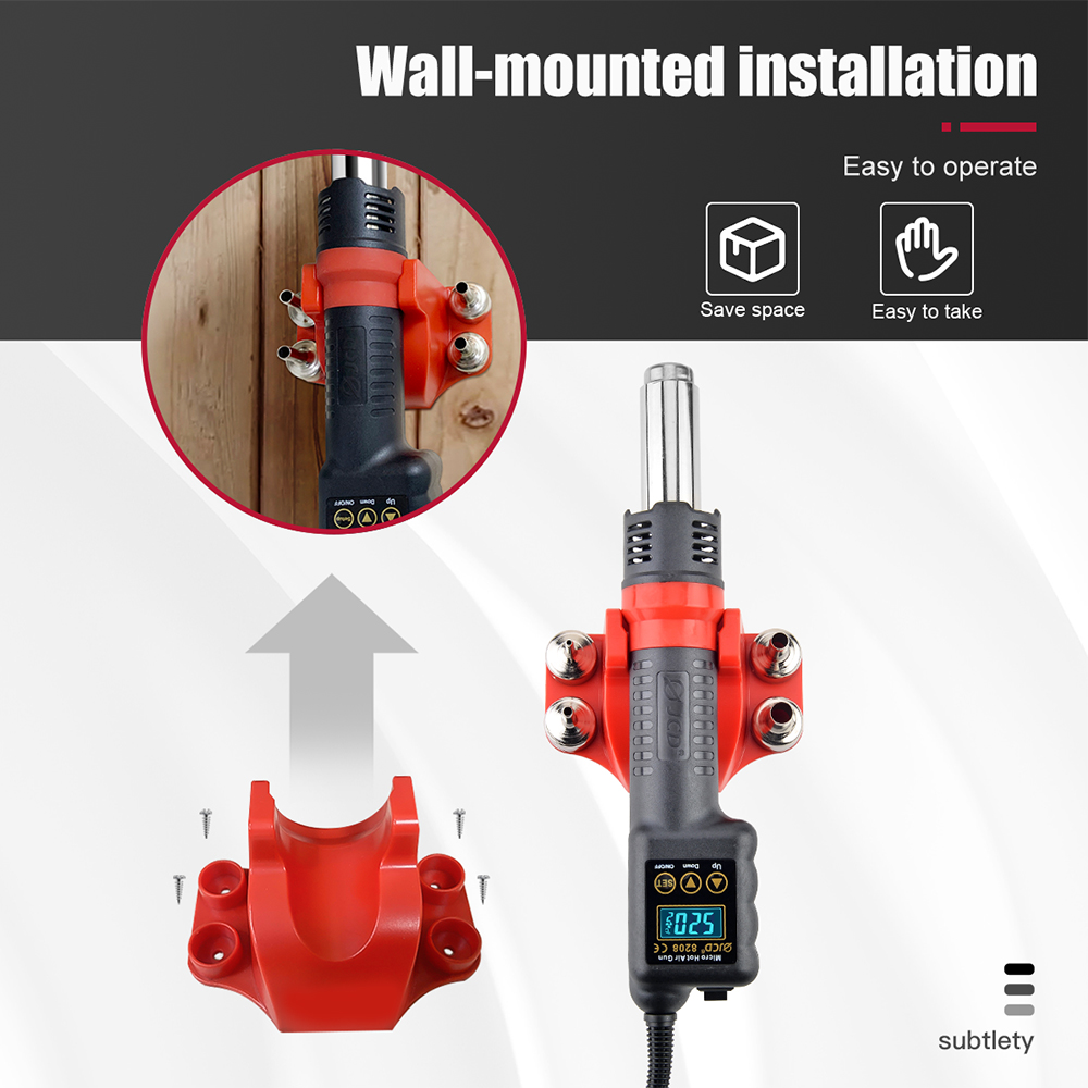 JCD 750W Micro Heat Gun Rework Soldering Air Station LCD Digital Hair Dryer 220V 110V For BGA SMD Hot Air Soldering Tools 8208