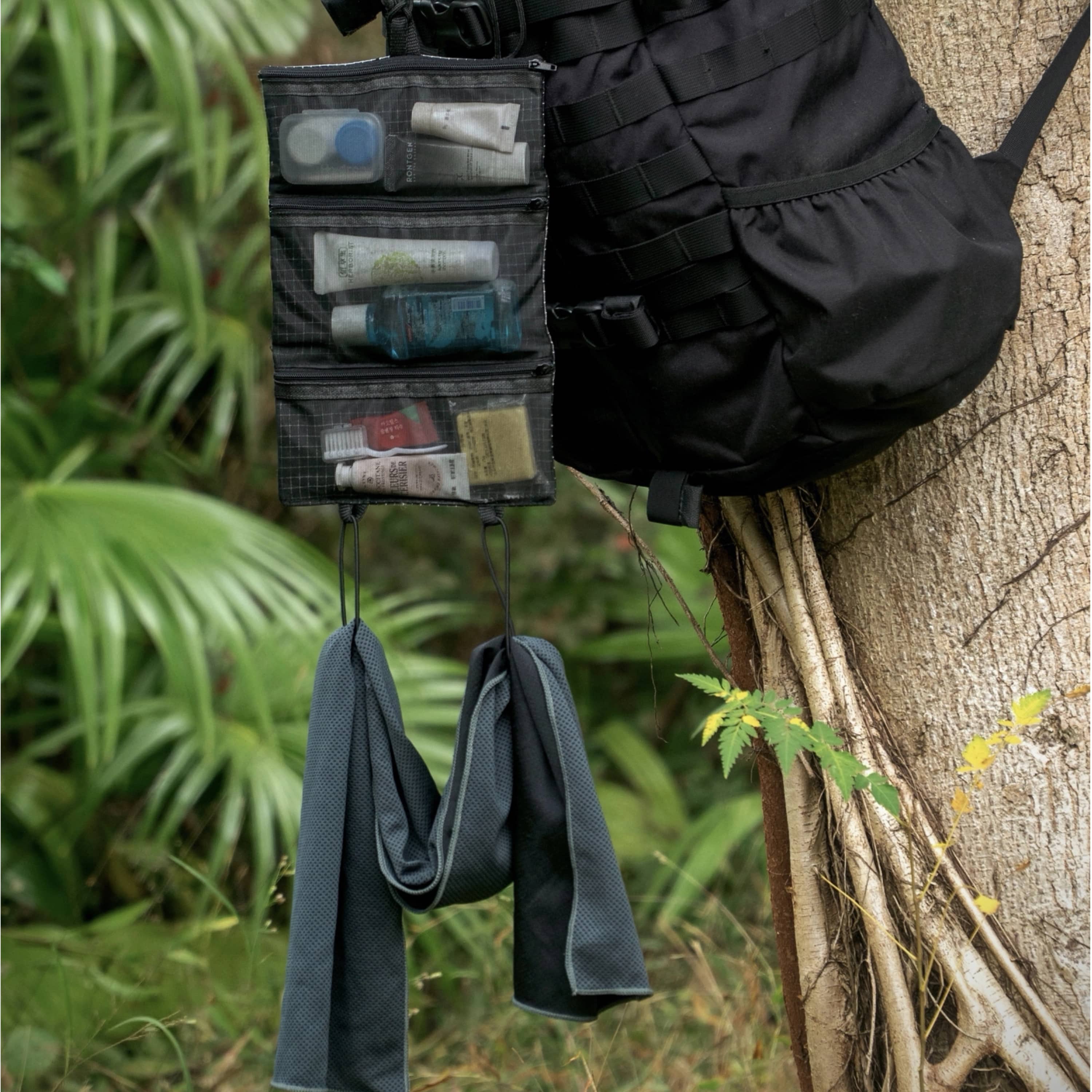 HODRGEAR Ultralight Toiletries Organizer UHMWPE Gridstop | 35g Roll-Up Mesh Pouch | YKK Zippers | Hiking & EDC Storage UL GEAR