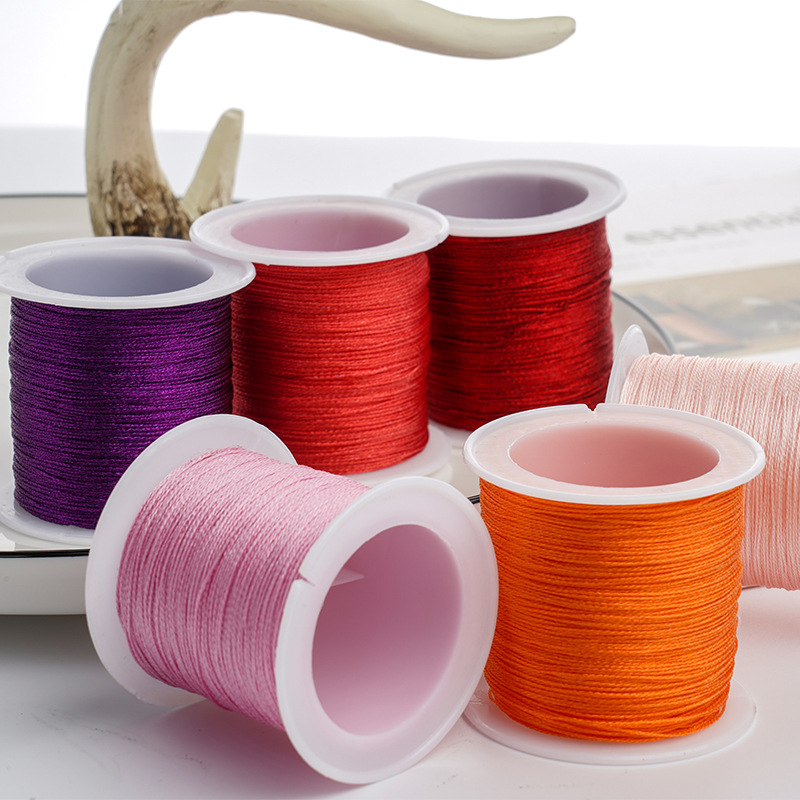 0.2mm/100m Nylon Rose Gold Silver Beading Thread Cord String for DIY Making Bracelet Necklace Handmade Macrame Craft Accessories