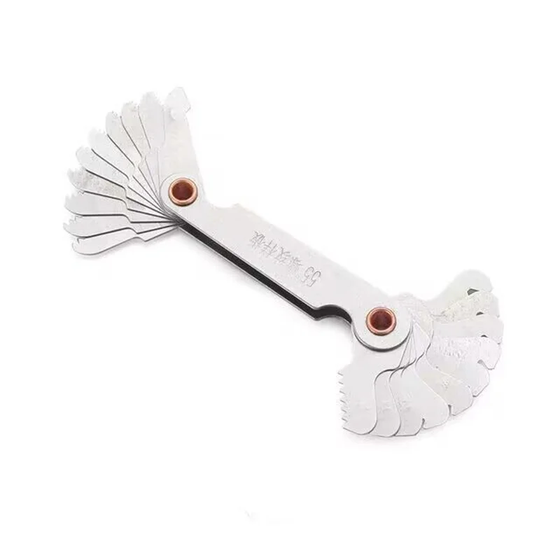 55/60 Degree Metric Inch Thread Plug Gauge Gear Tooth Screw Pitch Gauges Measuring Center Metrisch Thread Measurement Tools Inch 55 degrees