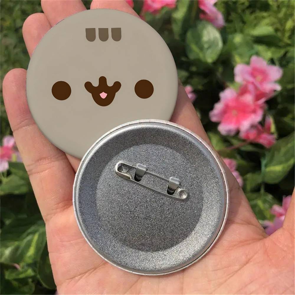 Cute P-PusheenS Badges Button Round Creative Pin Brooch Badge Bag Decor Accessories Fans Collect Friends Gifts