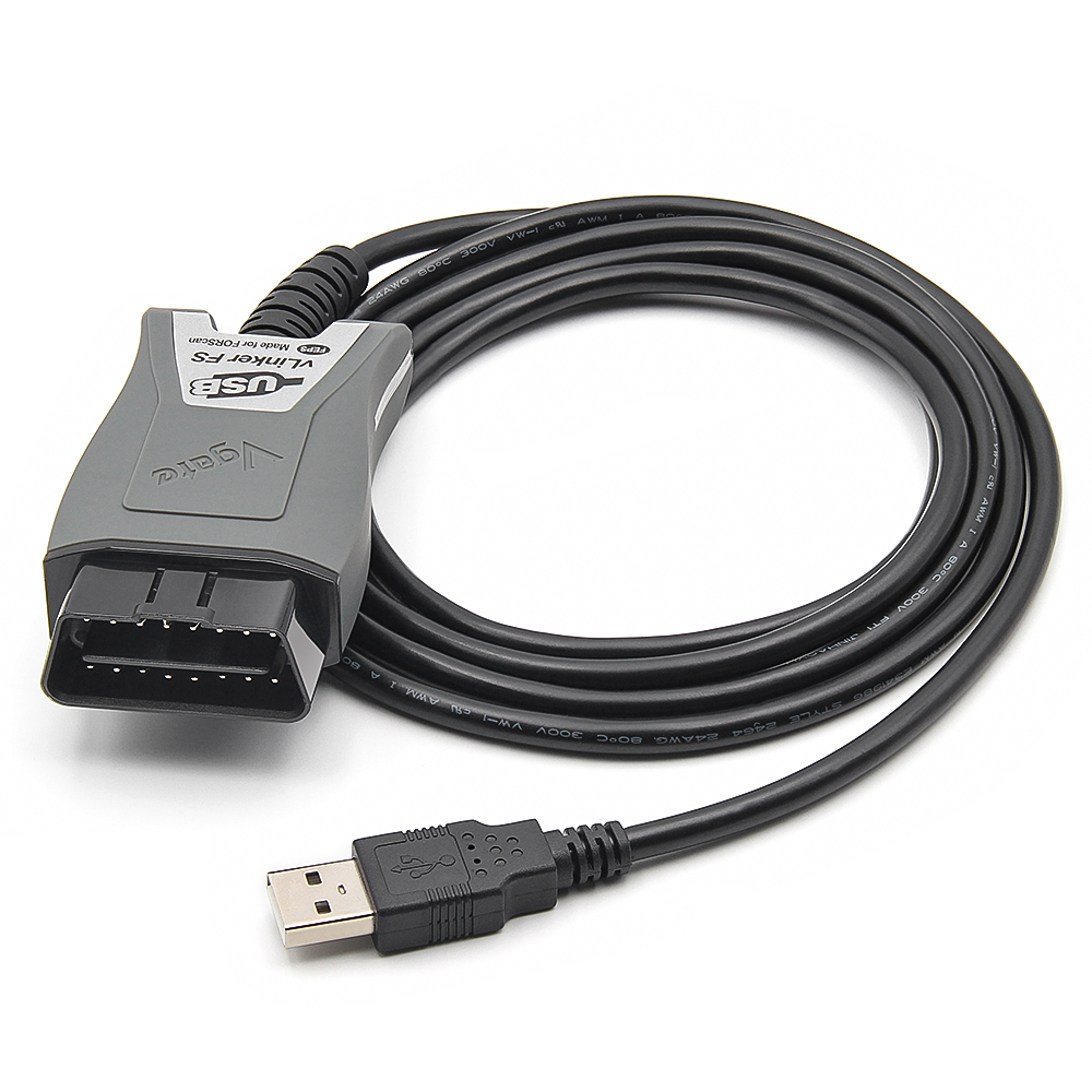 Vgate VLinker FS USB ELM327 For Ford FORScan For Mazda HS MS CAN ELM327 OBD2 Car Diagnostic Scanner Interface Tools OBDII vLinker FS / China Mainland