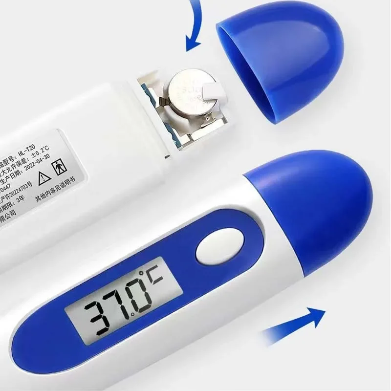 Pulse Oximeter Finger Clip Pulse Thermometer Electronic Soft Head Oral Armpit Temperature Measurement Household Adults Children