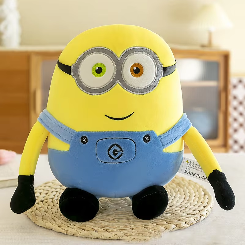 Cute Minions Movie Periphery Yellow Plush Bob Plush Stewart Plush Toy Jeans Plush Doll Pillow Decoration Kids Birthday Gift