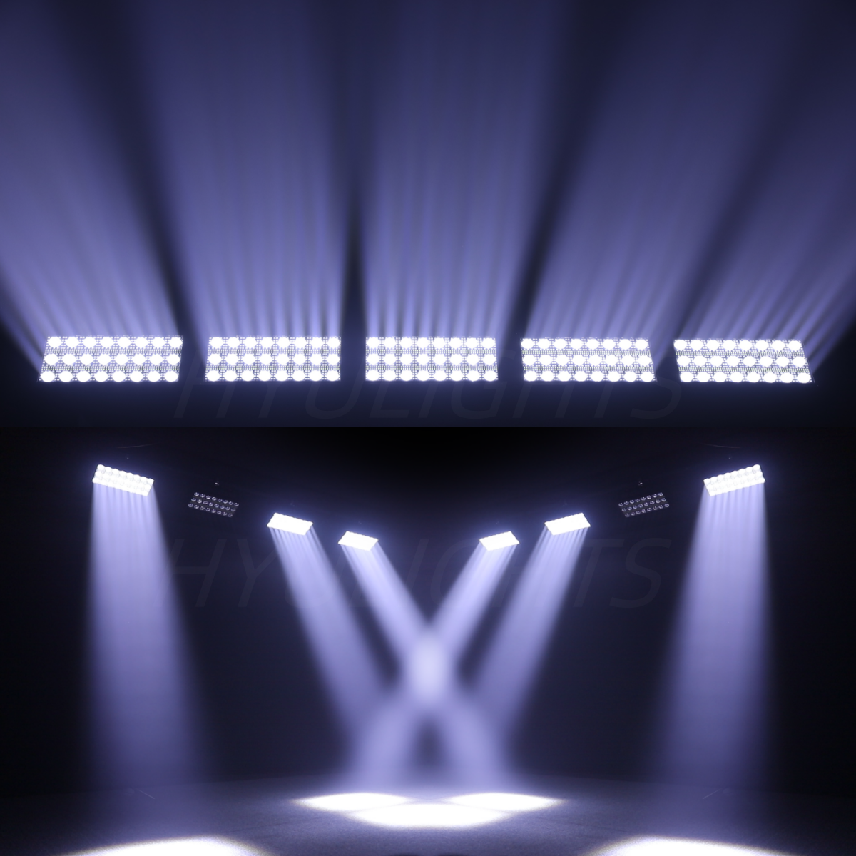 2PCS 300W LED Beam&Strobe RGBW 48 Partition Strobe Light 24PCS 8000K Strobe DMX Super Bright Dj Wash Bar Stage Lighting Effects